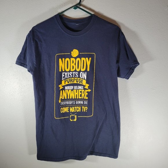 Rick And Morty Mens T Shirt Navy Short Sleeve Size Small - Picture 1 of 2